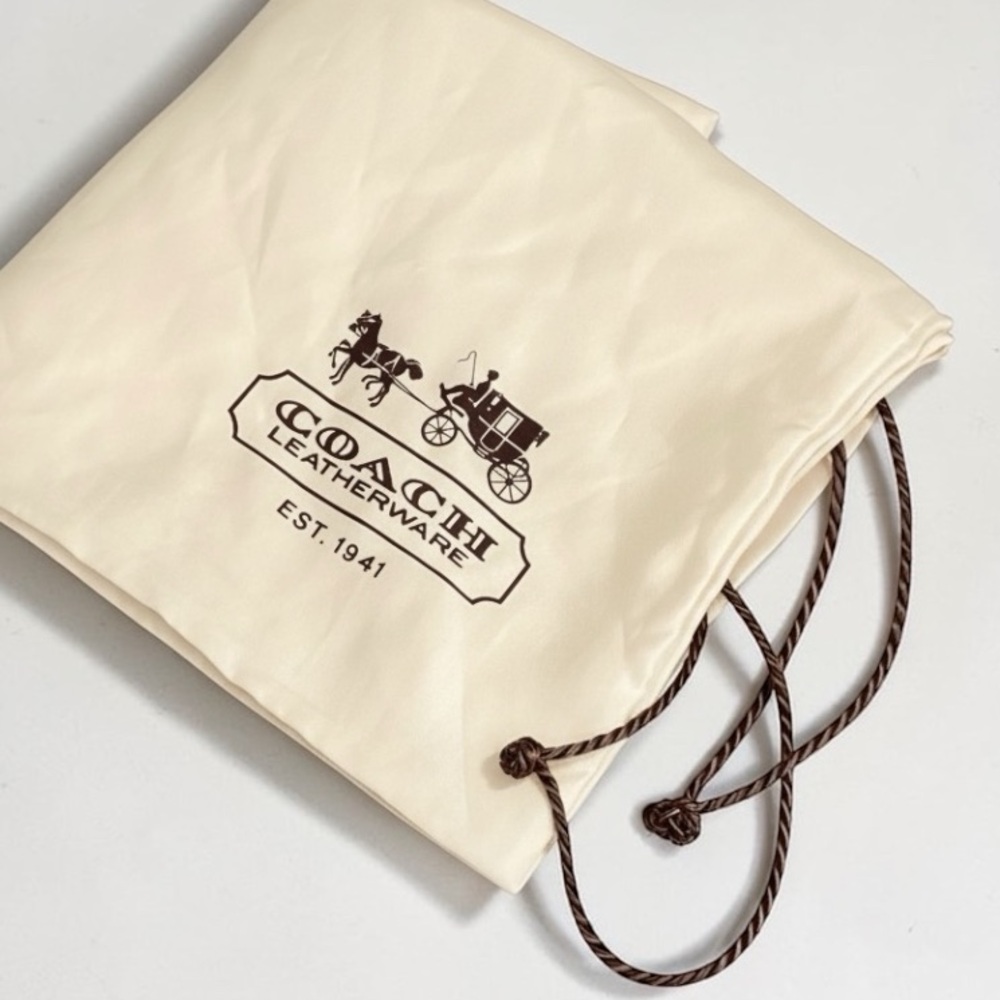 #3012 Coach Cream and Brown Dust Bag